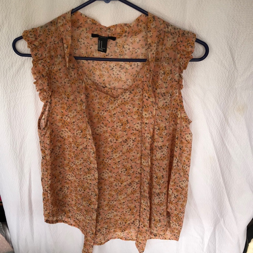 Girls tie front top